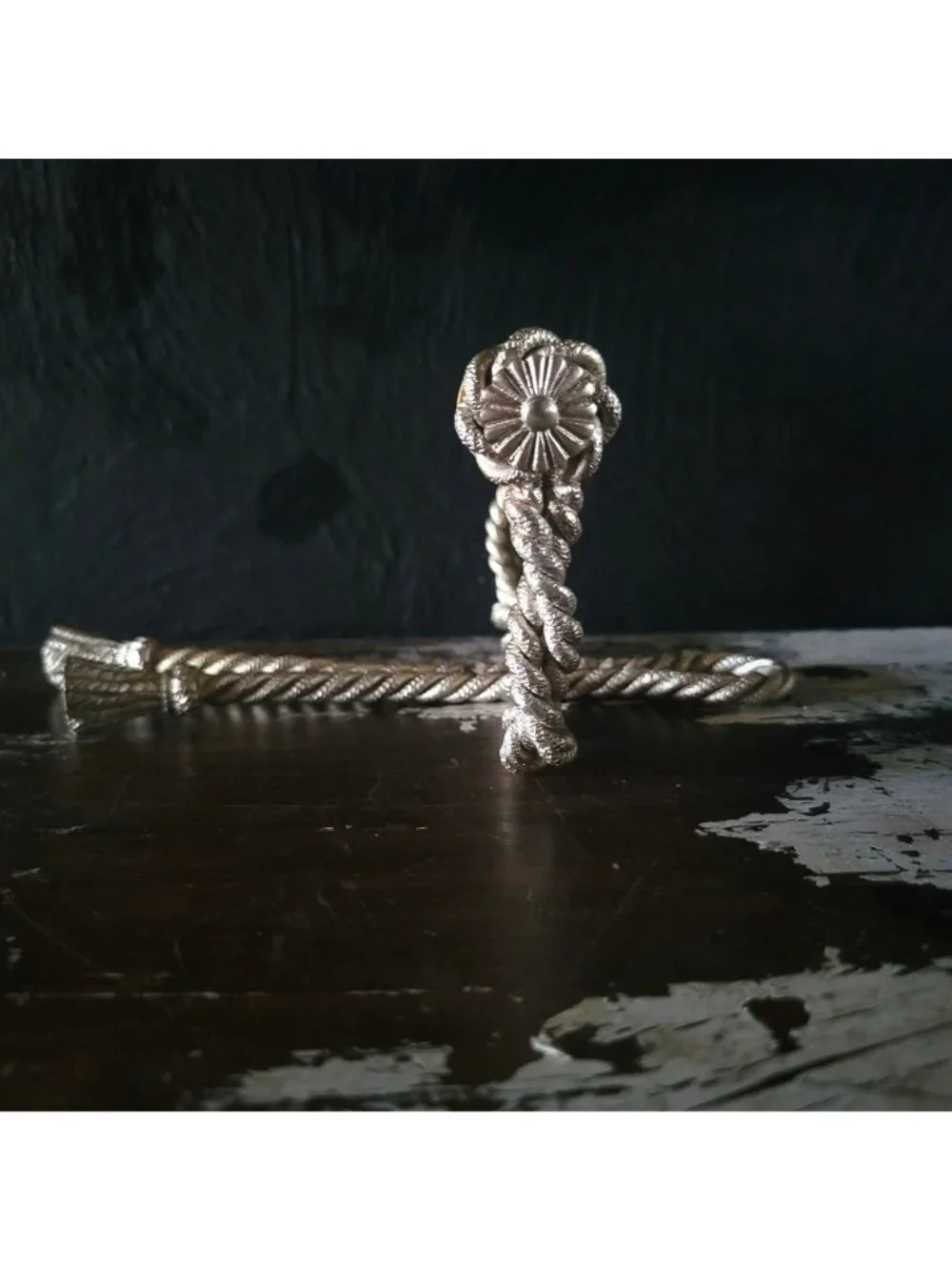 Vintage Metal Braided Rope With Tassels Toilet Paper Holder, Vintage Glam Bathro